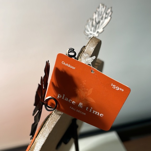 NWT Sturdy, Stand-Up, Outdoor/Indoor Fall Pumpkin Decor: Wood/Metal/Embellished - Picture 8 of 9